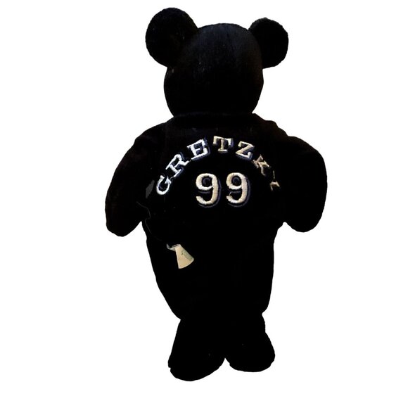 WANYE GRETSKY TEDDY BEAR SALVINOS BAMMERS LA KING NHL STUFFED ANIMAL BLACK - Picture 1 of 6